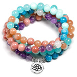 Load image into Gallery viewer, Awakening by Lotus Flower 108 Beads Mala of Awakning Buddhist Jewelry