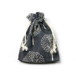 Load image into Gallery viewer, Buddha Courage 108 Mala Beads grey carrying bag with white tree pattern