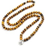 Load image into Gallery viewer, Buddha Courage 108 Mala Beads overview in S position seen from front