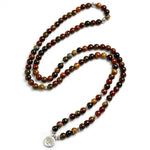 Load image into Gallery viewer, Clarity of Mind of Life Tree 108 Beads Mala Overview in S Position seen from top