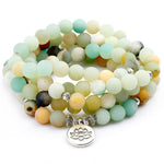 Load image into Gallery viewer, Empowerment by Lotus Flower 108 Beads Mala of Awakning Buddhist Jewelry