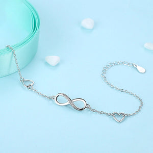 Opened Eternal True Love Elegance Bracelet in decorated environment seen from front