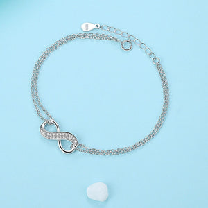 Serenity of Eternal Unity Elegance Bracelet in decorated environment positioned in O shape flat seen from top